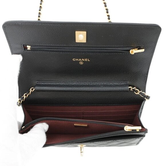 CHANEL Classic Chain Wallet Calfskin Black AP4241 - Picture 9 of 14